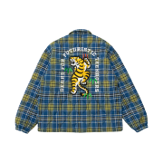 Human Made Quilted Check Coach Jacket Blue