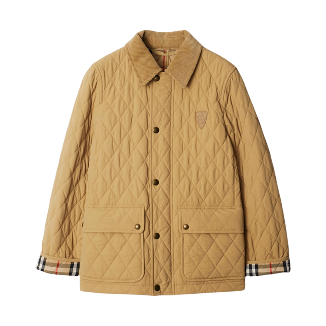 8097996 (W) Burberry Quilted Nylon Jacket Flax Sand