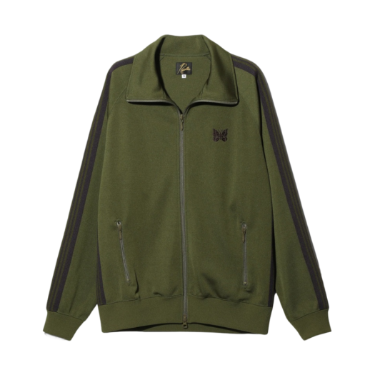 OT226B Needles Track Jacket Poly Smooth Olive