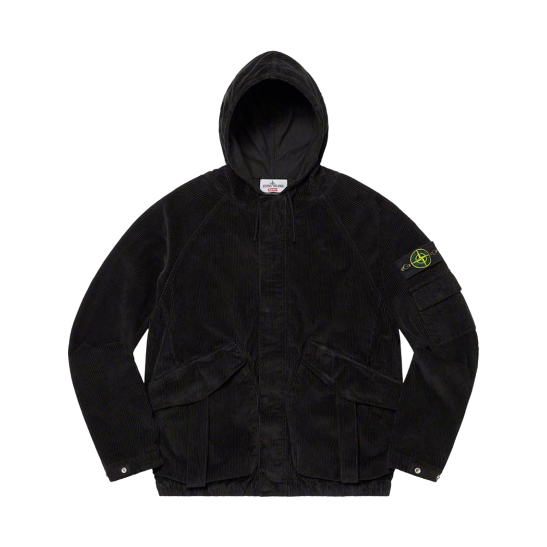 슈프림 x 스톤 아일랜드 코듀로이 자켓 블랙 - 20FW(Supreme x Stone Island Corduroy Jacket Black - 20FW)