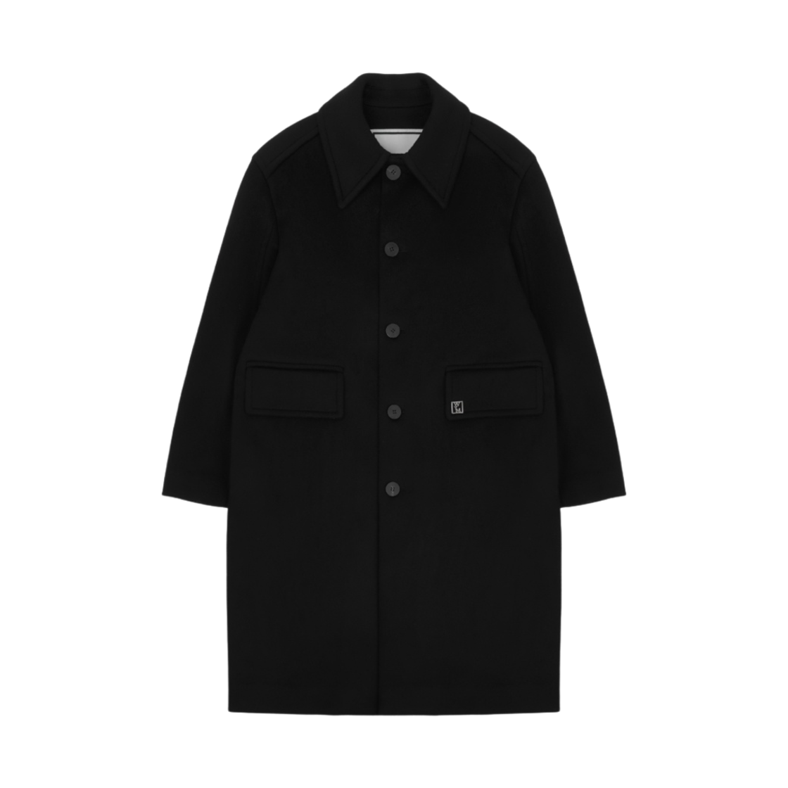 우영미 멜란지 싱글 코트 블랙 - 22FW(Wooyoungmi Melange Single Coat Black - 22FW) - 1
