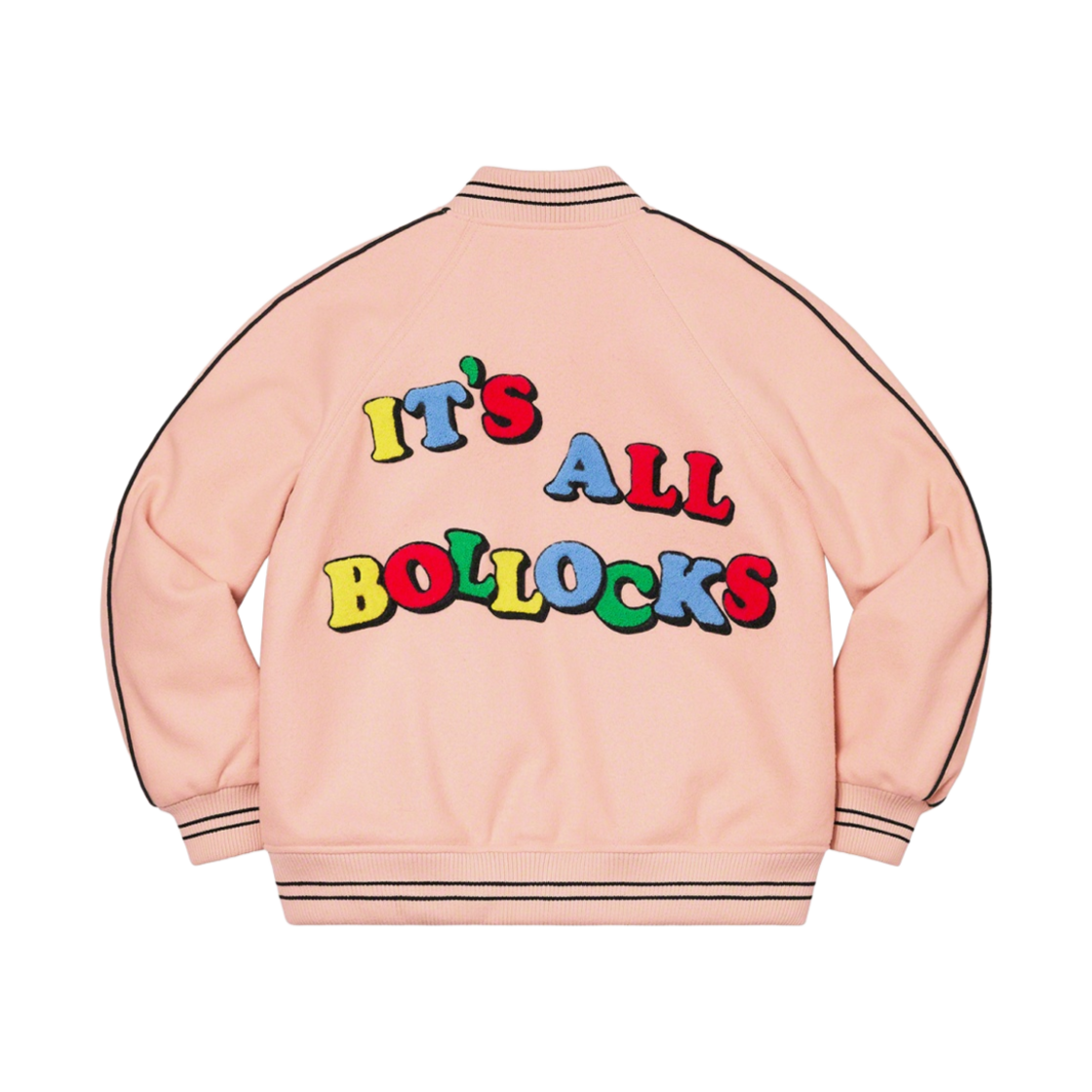 슈프림 x 제이미 리드 이츠 올 볼록스 바시티 자켓 핑크 - 21SS(Supreme x Jamie Reid It's All Bollocks Varsity Jacket Pink - 21SS) - 1