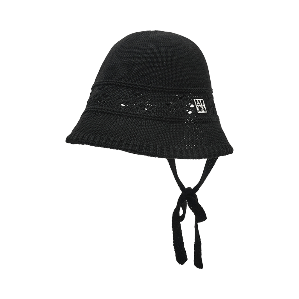 25SSBHBH-BK Allincomplete Blossom Hole Bonnet Hat Black