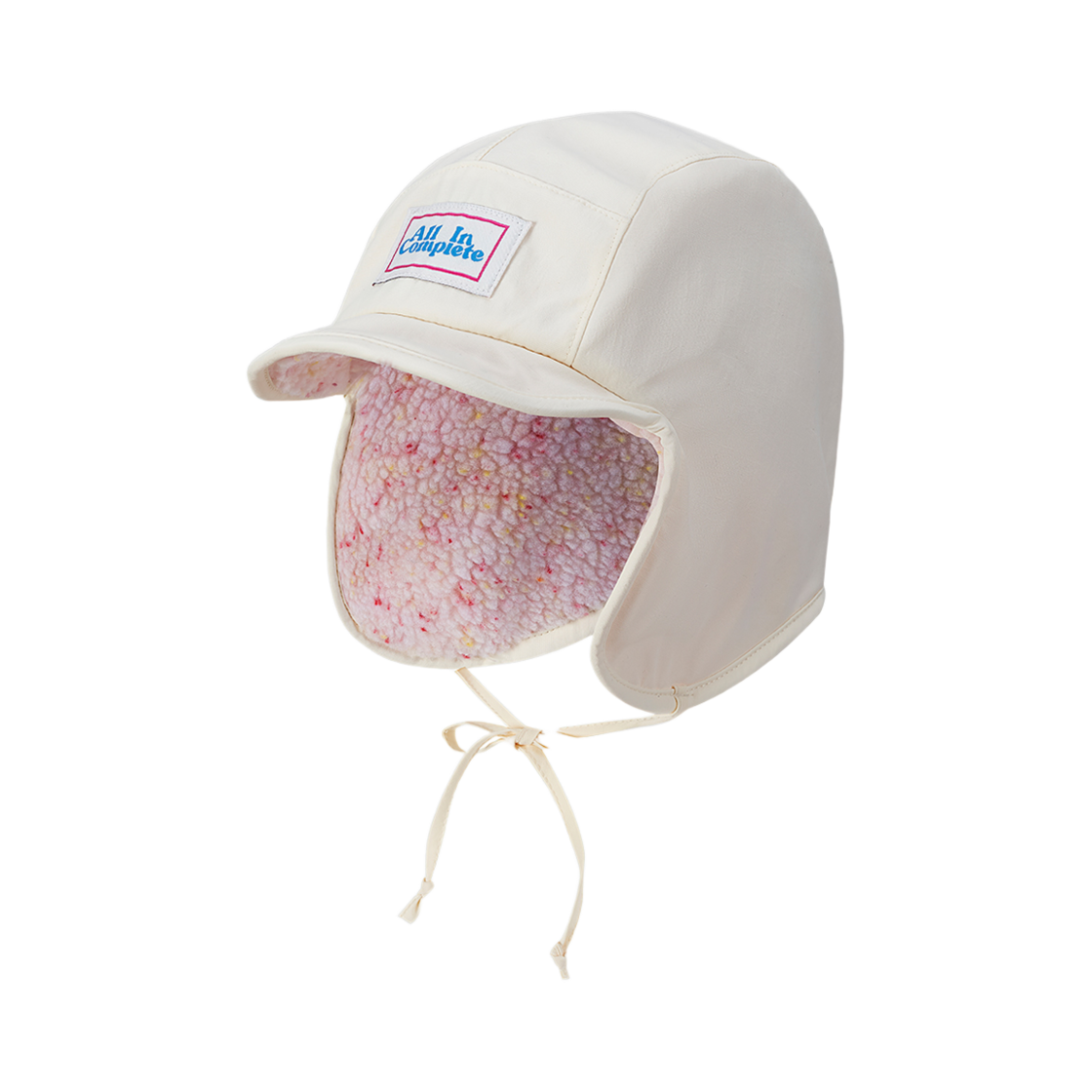 24FWSTRTH-IV Allincomplete Sprinkle Teddy Reversible Trooper Hat Ivory