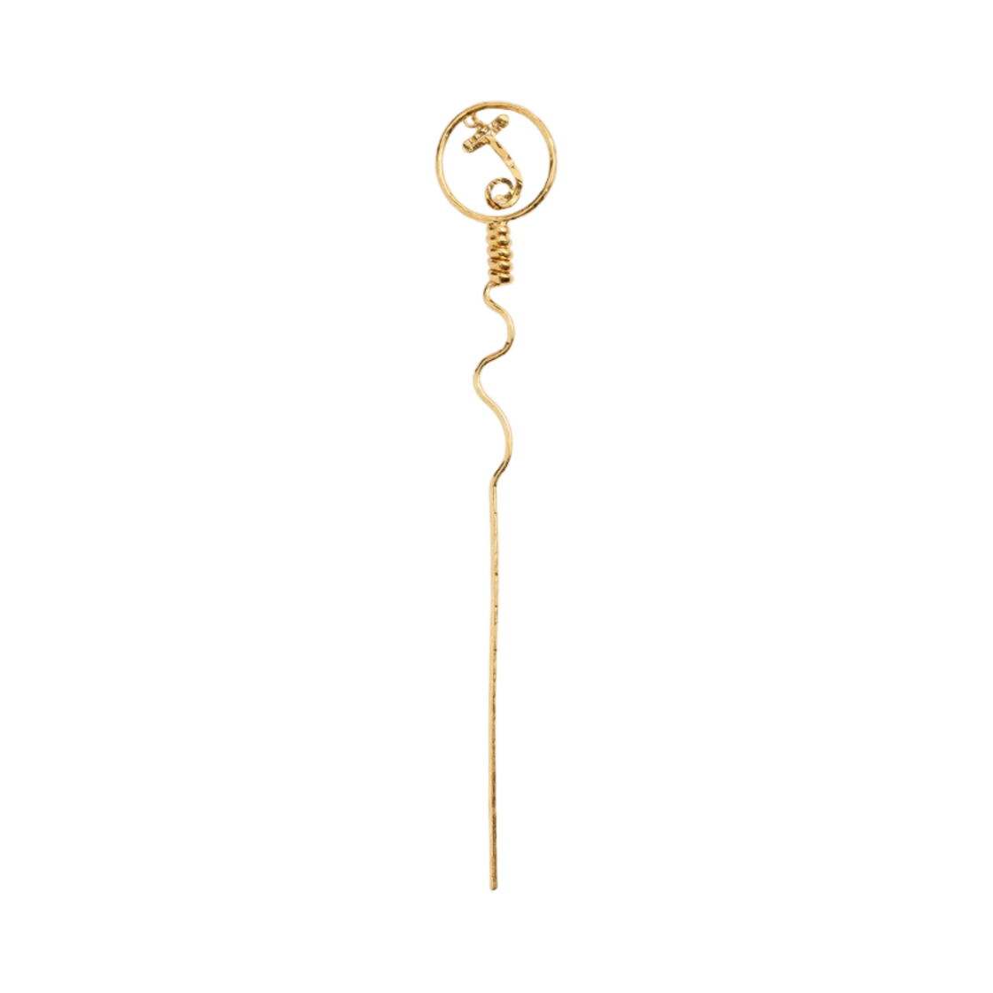 (W) 자크뮈스 르 픽 아 쉐보 플레르 헤어핀 플라워 골드((W) Jacquemus Le Pic A Cheveux Fleur Hairpin Flower Gold) - 1