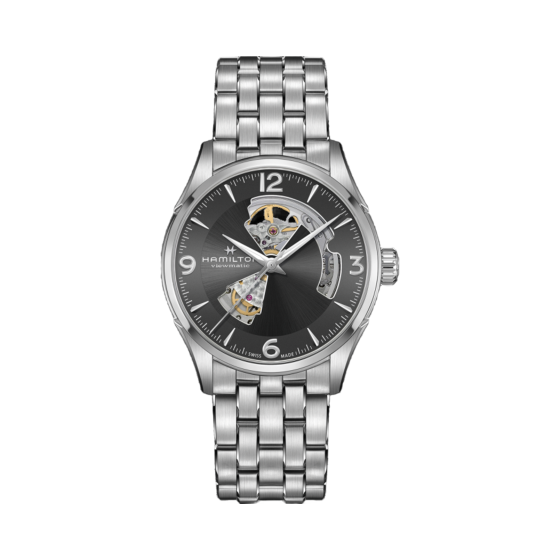 해밀턴 재즈마스터 오픈 하트 오토 42mm 스테인리스 스틸 그레이(Hamilton Jazzmaster Open Heart Auto 42mm Stainless Steel Grey)