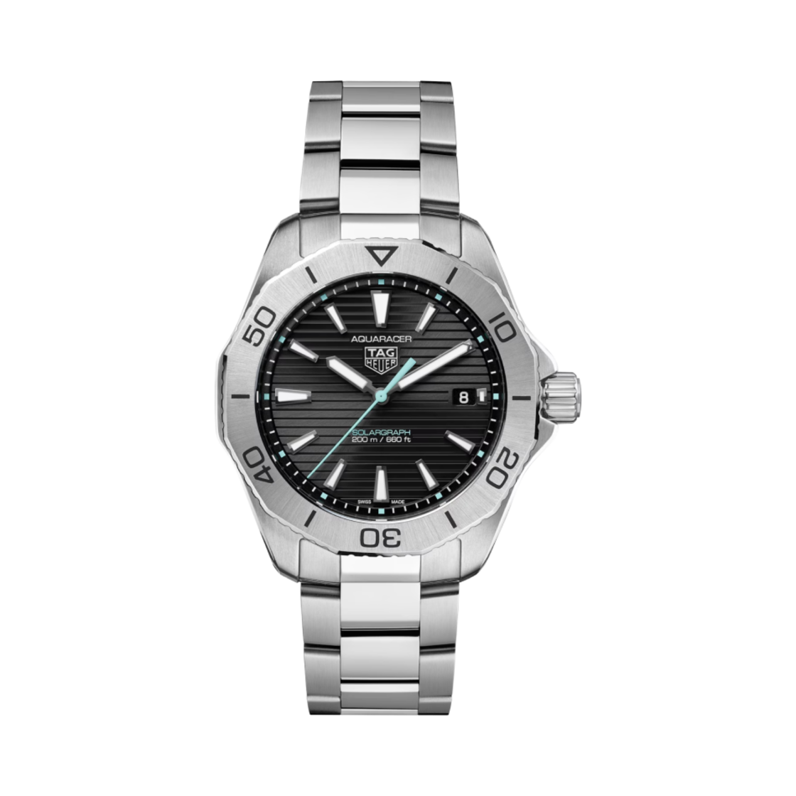 태그 호이어 아쿠아레이서 프로페셔널 200 데이트 솔라그래프 쿼츠 스틸 블랙(TAG Heuer Aquaracer Professional 200 Date Solargraph Quartz Steel Black)