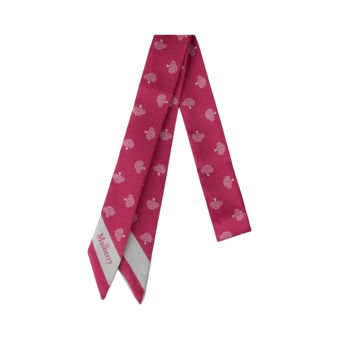 (W) 멀버리 리사이클드 폴리에스터 스키니 스카프 핑크((W) Mulberry Recycled Polyester Small Skinny Scarf Pink)