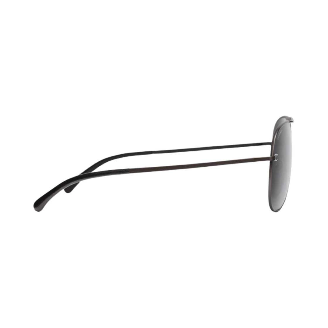 샤넬 파일럿 선글라스 티타늄 카프스킨 & 브라운 프레임 그레이 렌즈(Chanel Pilot Sunglasses Titanium Calfskin & Brown Frame Grey Lenses) - 3
