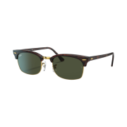 Ray-Ban Clubmaster Legend Gold Square Polished Tortoise Frame Green Classic G-15 Lenses