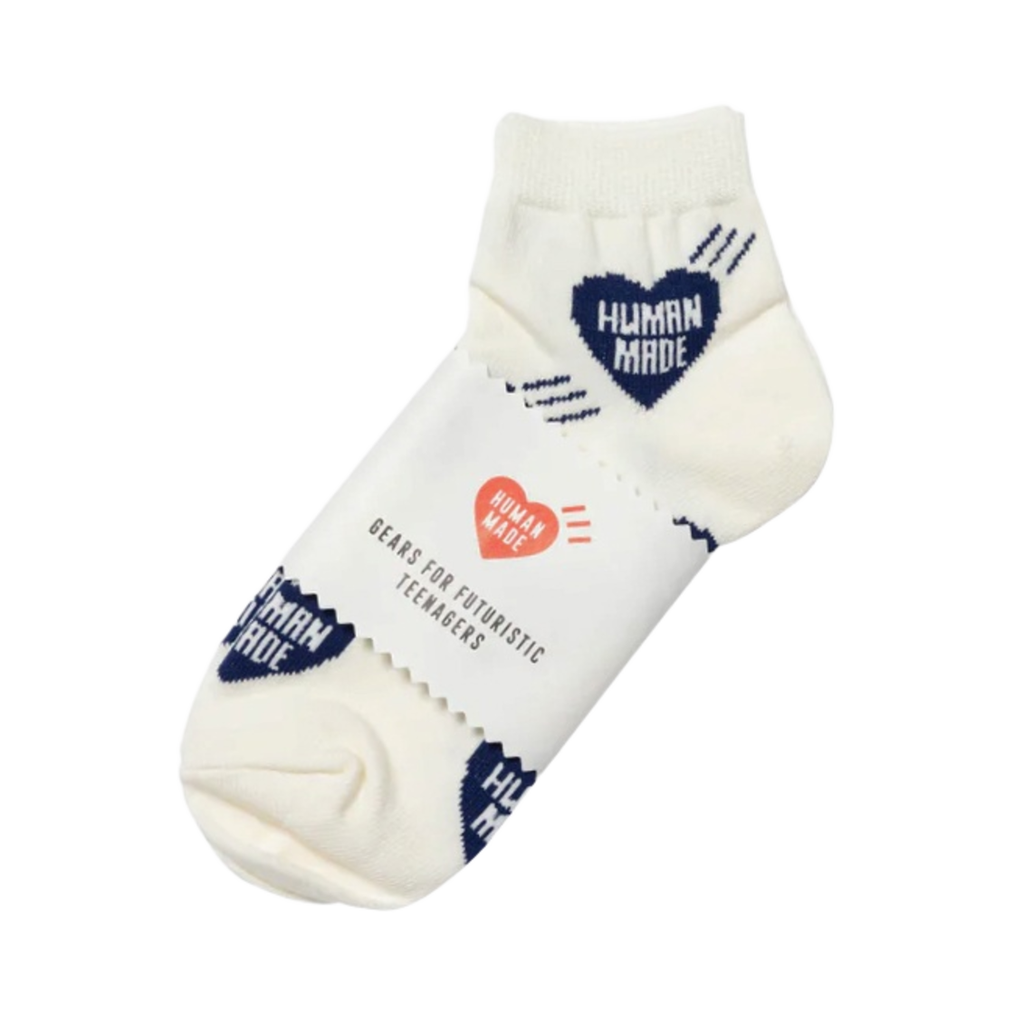 휴먼 메이드 숏 하트 패턴 삭스 네이비(Human Made Short Heart Pattern Socks Navy) - 2