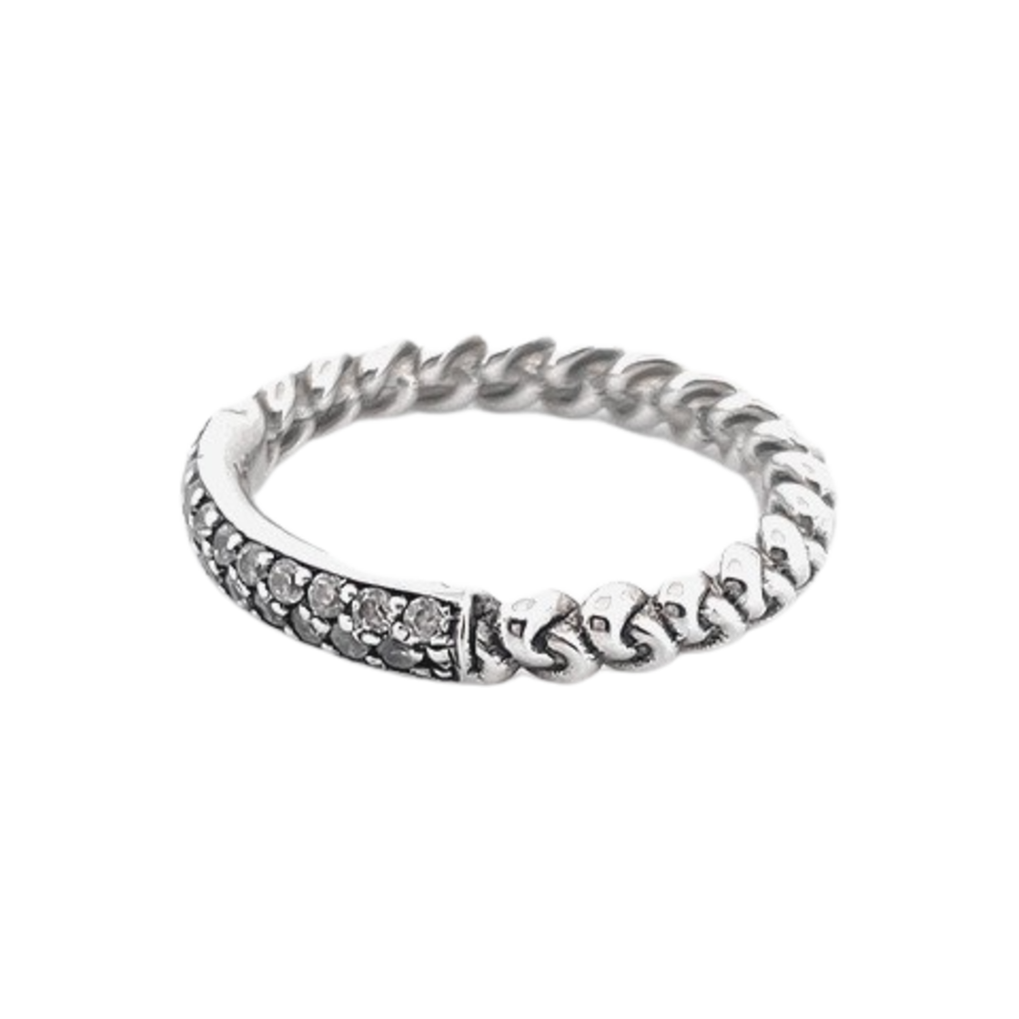 스쿠도 라인 트위스트 하프 링 화이트(Scudo Line Twist Half Ring White) - 1