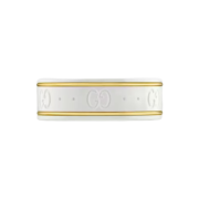 Gucci Icon Ring 18K Yellow Gold White