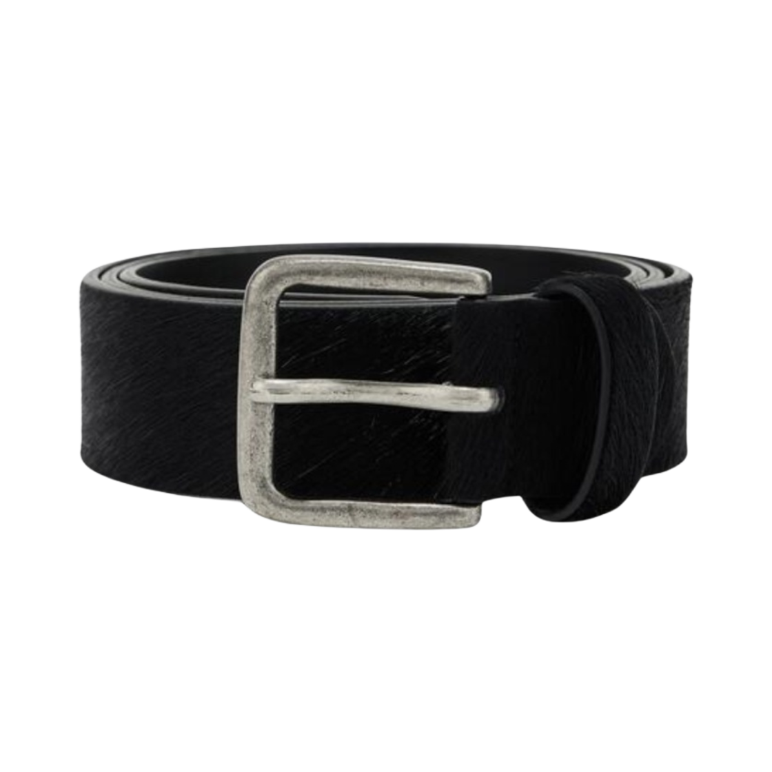 (W) 다이닛 카우하이드 레더 벨트 블랙((W) Deinet Cowhide Leather Belt in Black)