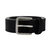(W) Deinet Cowhide Leather Belt in Black