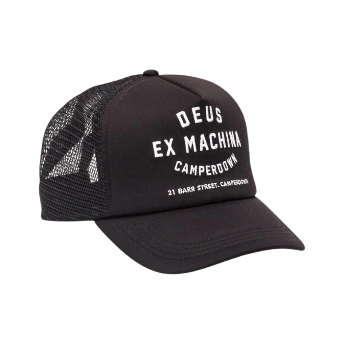 DMA47621 Deus Ex Machina Camperdown Adderess Trucker Cap Black