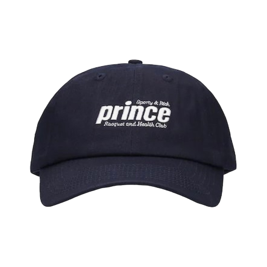 AC522NA Sporty & Rich Prince Sporty Logo Ball Cap Navy