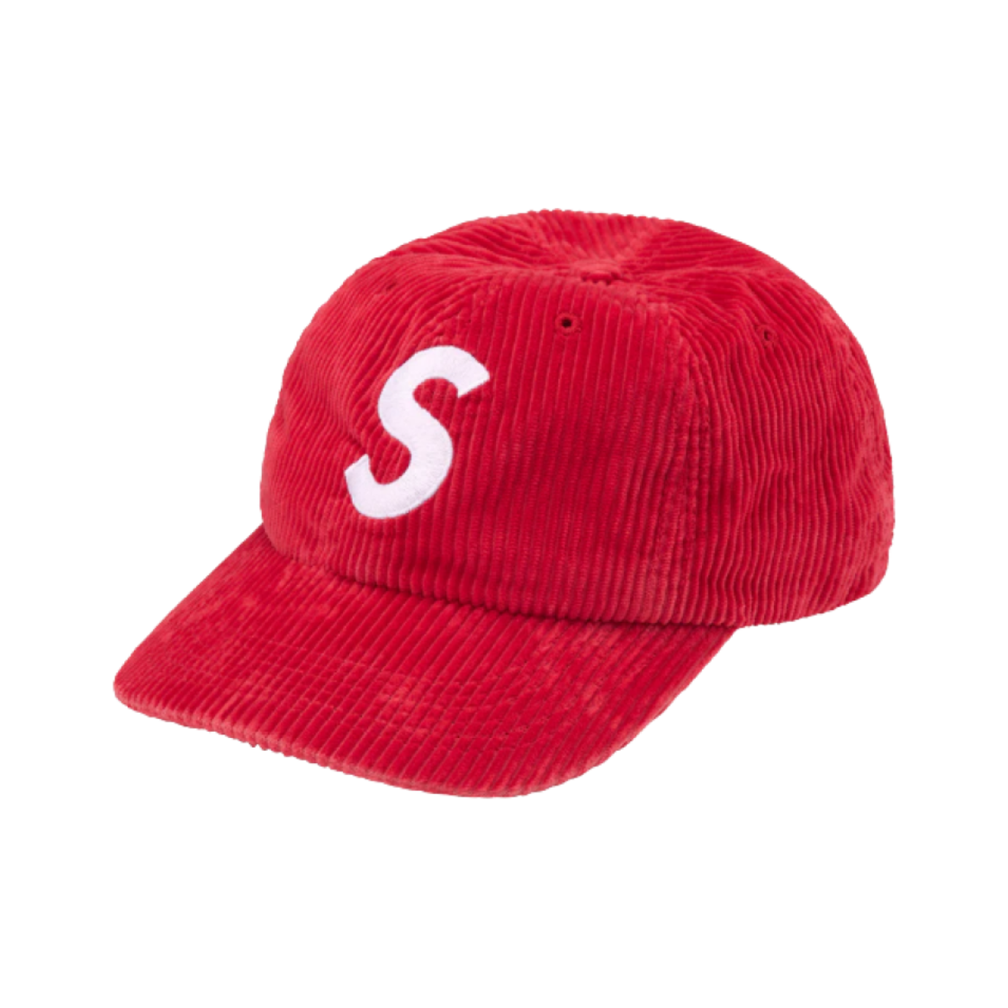 슈프림 코듀로이 S 로고 6-패널 브라이트 레드 - 24FW(Supreme Corduroy S Logo 6-Panel Bright Red - 24FW)