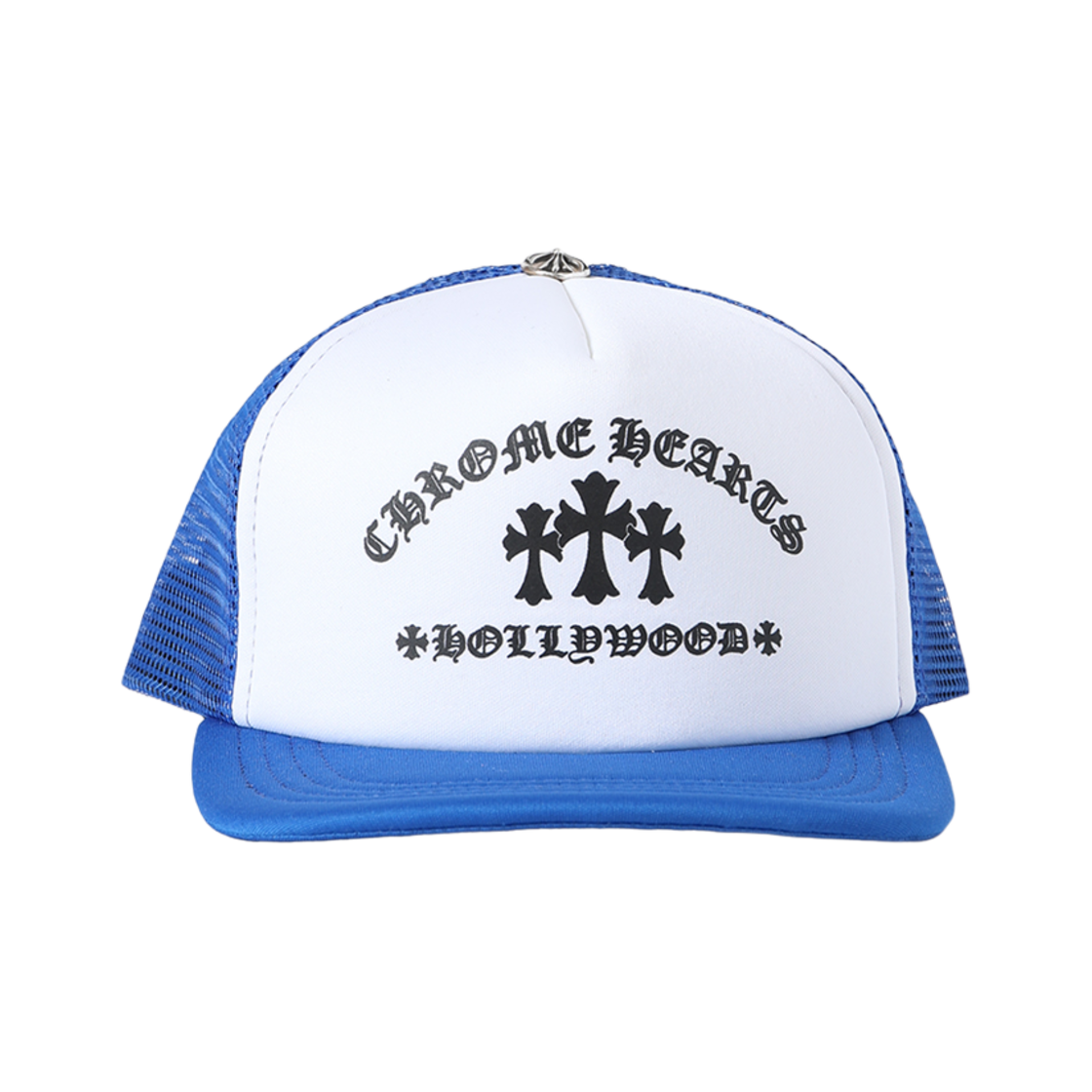 888810101010 Hansroom Chrome Hearts King Taco Foam Front Mesh Trucker Hat Blue