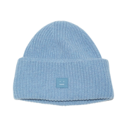 Acne Studios Small Face Logo Beanie Steel Blue Melange