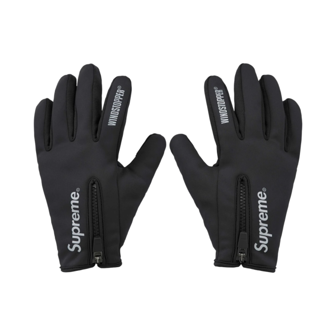 - Supreme Windstopper Zip Gloves Black - 24FW