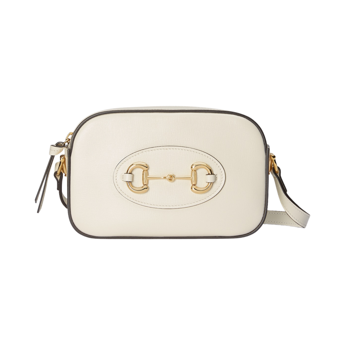 760196-1AAQD-9022 Gucci Horsebit 1955 Small Shoulder Bag White Leather