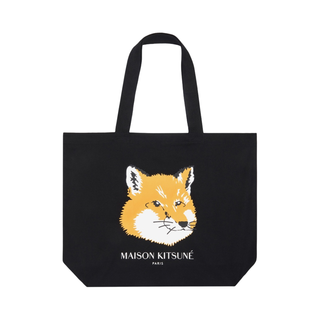 EU05110WW0008-P199 Maison Kitsune Fox Head Tote Bag Black