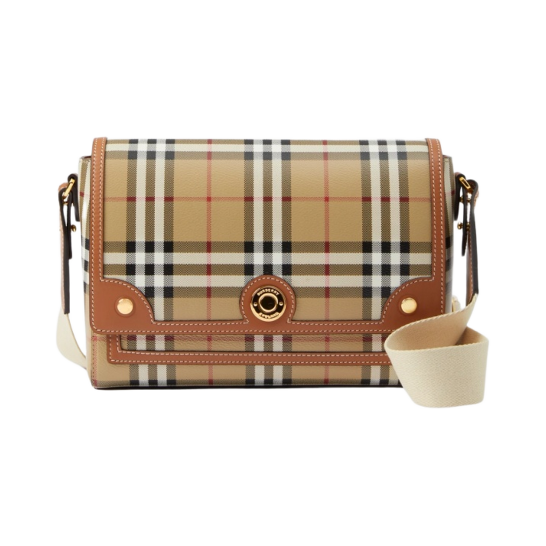 8066226/8092067 Burberry Note Check Crossbody Bag Brown