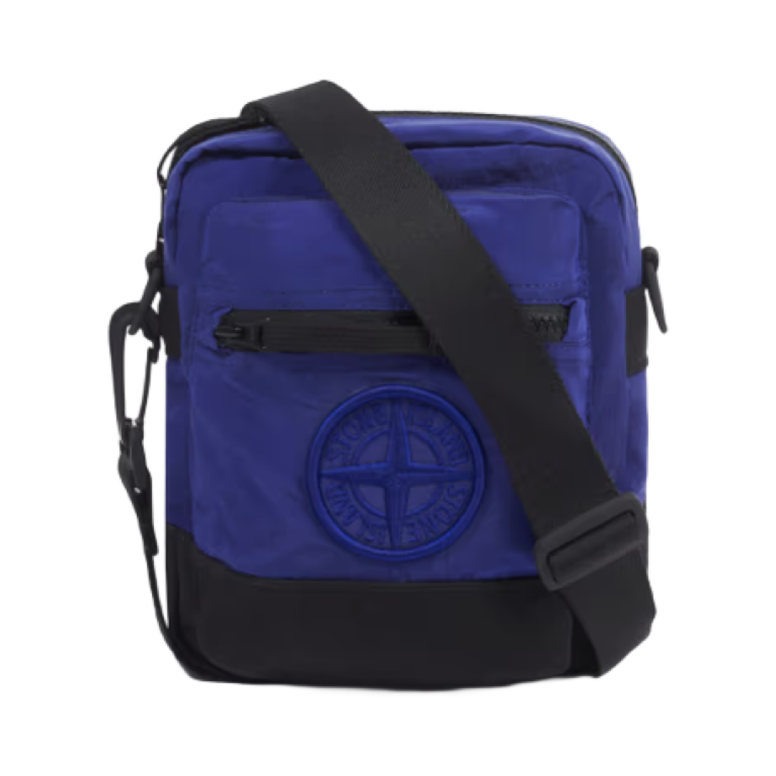스톤 아일랜드 9200908 나일론 메탈 인 에코닐 파우치 백 포켓 앤 집 브라이트 블루 - 25SS(Stone Island 9200908 Nylon Metal in Econyl Pouch Bag with Pockets and Zip Bright Blue - 25SS)