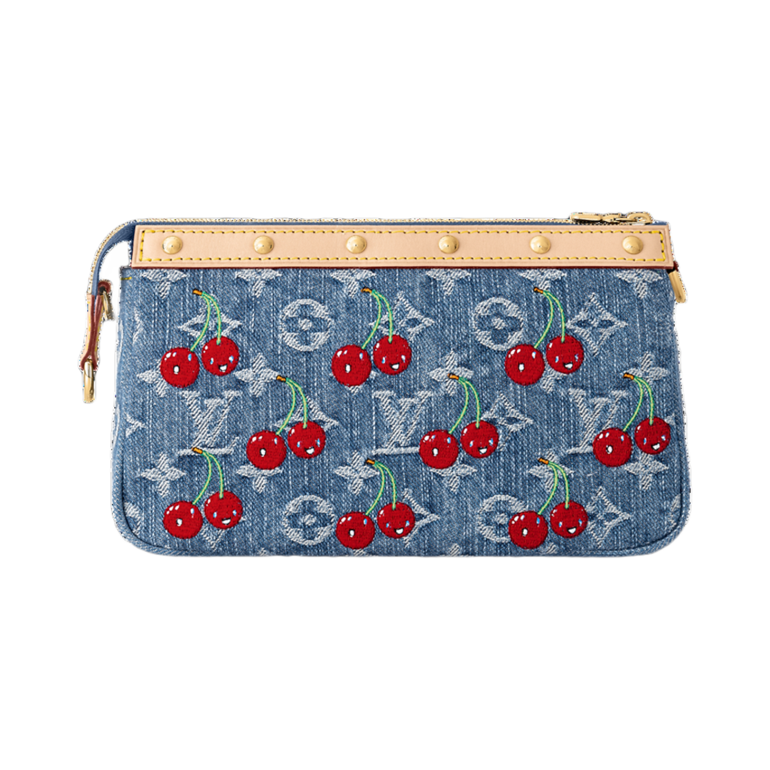 루이비통 x 무라카미 타카시 포쉐트 악세수아 모노그램 체리 데님(Louis Vuitton x Murakami Takashi Pochette Accessoires Monogram Cherry Denim) - 3