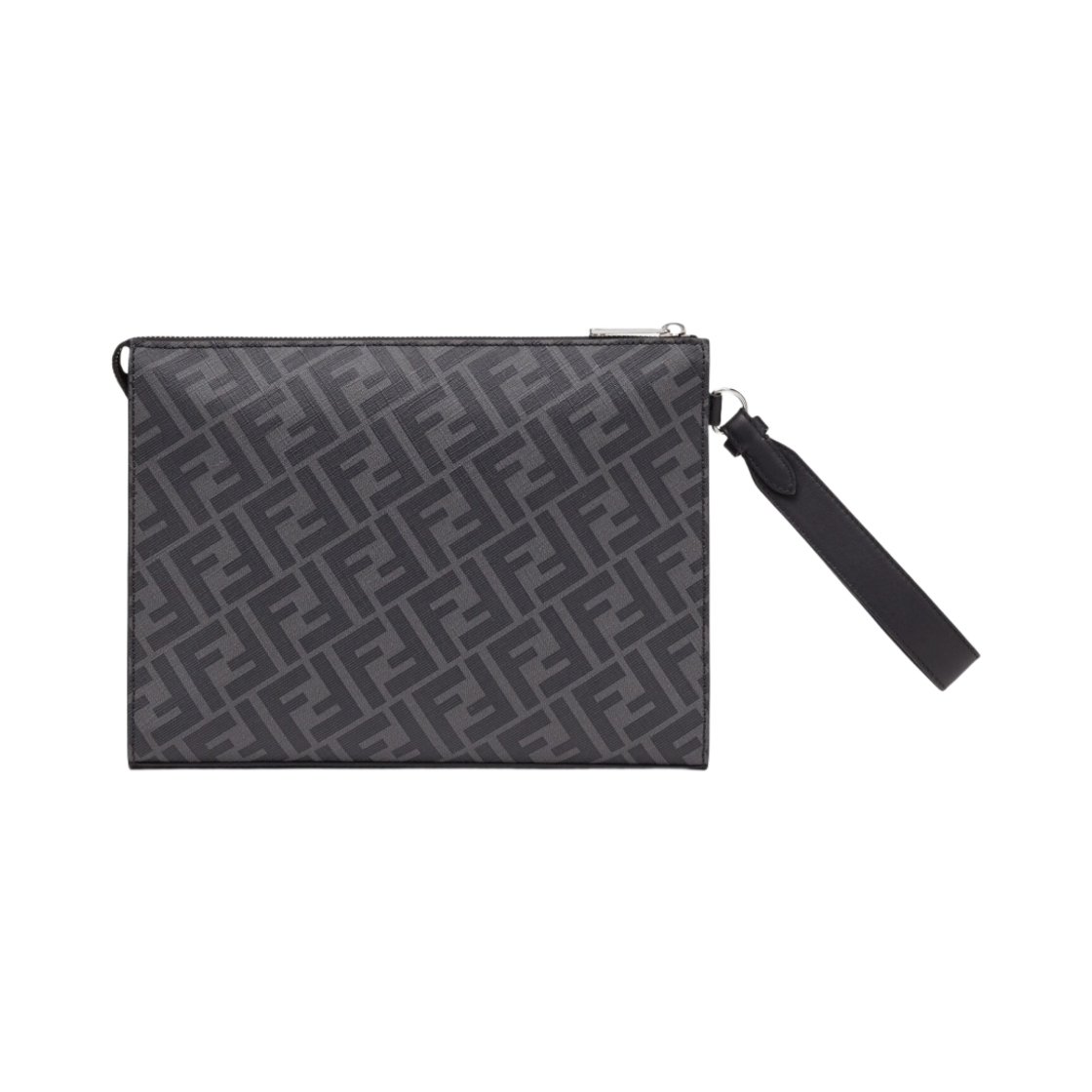 펜디 FF 모티프 패브릭 플랫 파우치 그레이(Fendi FF Motif Fabric Flat Pouch Grey) - 3