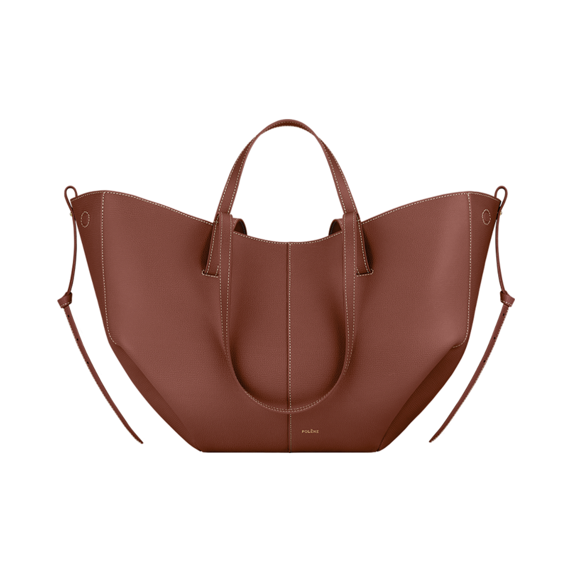 BHB0094MGRBR418 Polene Cyme Edition Textured Cognac