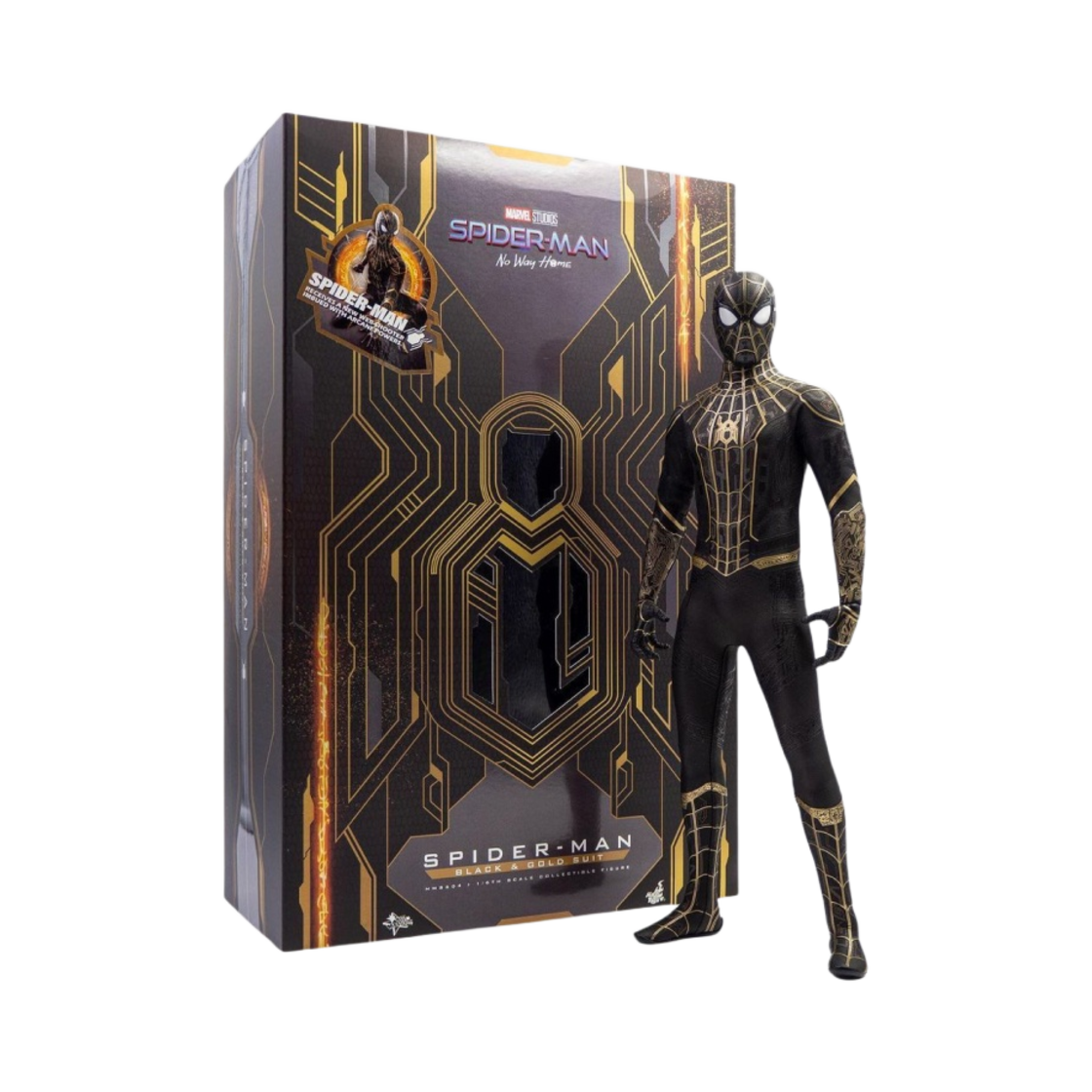 핫토이 스파이더맨 블랙 & 골드 슈트 스파이더맨 노 웨이 홈(Hot Toys Spider-Man Black & Gold Suit No Way Home)