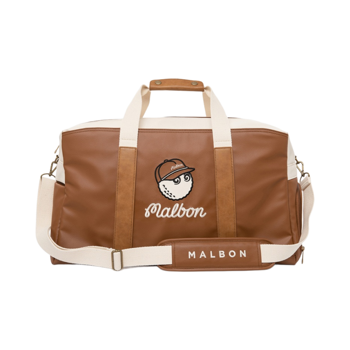 - Malbon Golf M Bucket Classic Boston Bag Tan