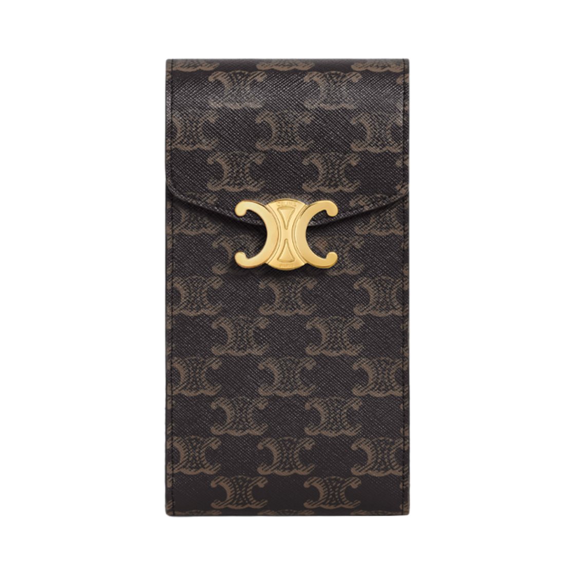 셀린느 트리옹프 폰 파우치 트리옹프 캔버스 탄(Celine Triomphe Phone Pouch in Triomphe Canvas Tan) - 1