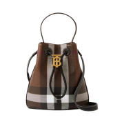 Burberry Mini TB Bucket Bag Dark Birch Brown