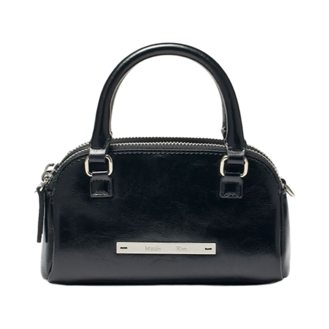 마뗑킴 더블 지퍼 미니 크로스백 블랙(Matin Kim Double Zipper Mini Cross Bag Black)