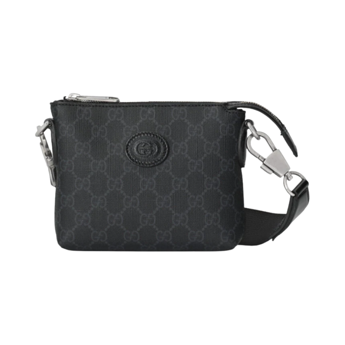 구찌 GG 슈프림 캔버스 인터로킹 G 메신저백 블랙(Gucci GG Supreme Canvas Messenger Bag with Interlocking G Black)