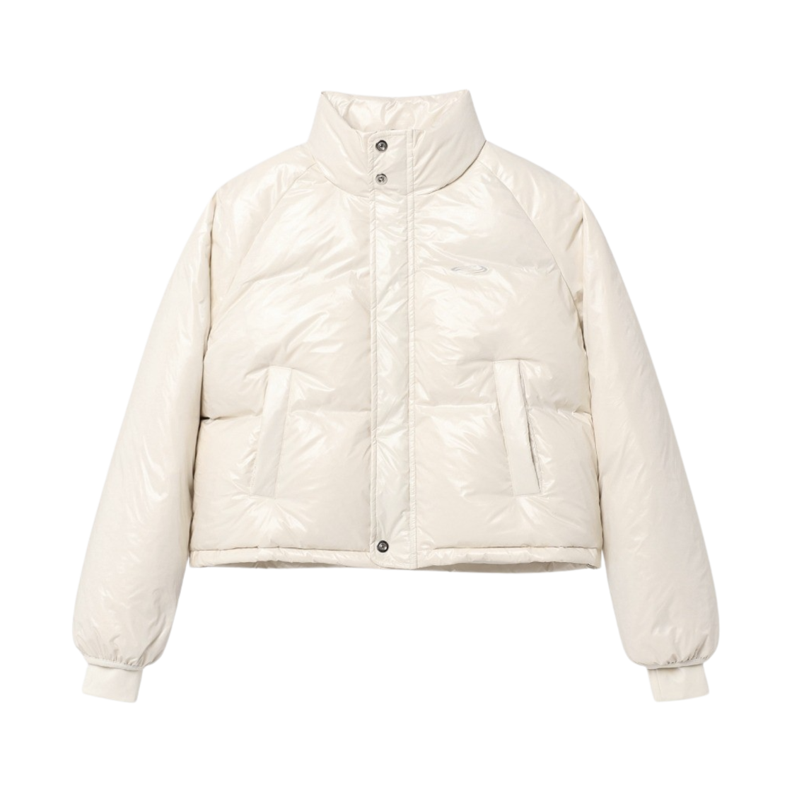 FWSWCUA112M Opening Project W Logo Short Down Jacket Ivory