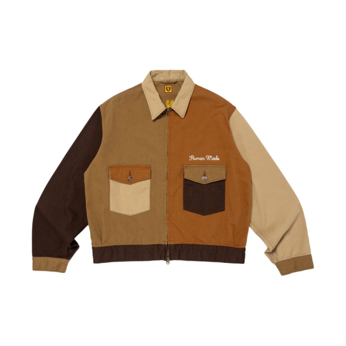 휴먼 메이드 집업 워크 자켓 브라운