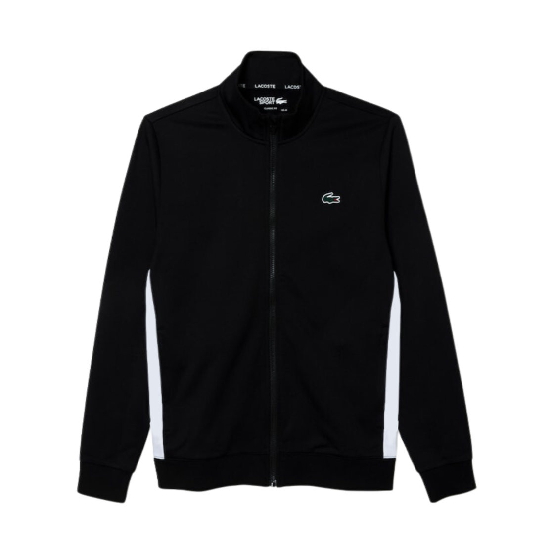 라코스테 테니스 테크니컬 캡슐 스웨트 집업 블랙 화이트(Lacoste Tennis Technical Capsule Sweat Zip-Up Black White)
