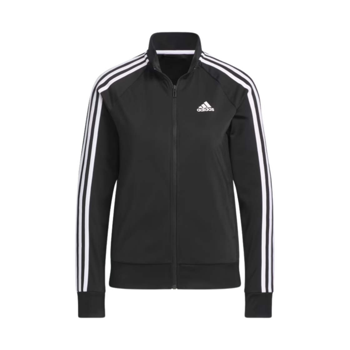 H48443 (W) Adidas Primegreen Essential Warm-Up Slim 3S Track Jacket Black - US Sizing