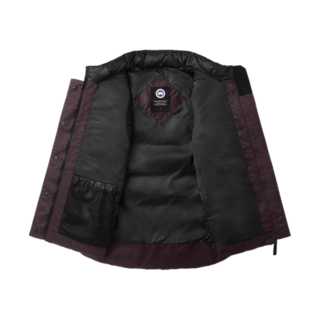 (W) 캐나다 구스 프리스타일 베스트 퍼포먼스 사틴 블랙 라벨 사추마 플럼((W) Canada Goose Freestyle Vest Performance Satin Black Label Satsuma Plum) - 2