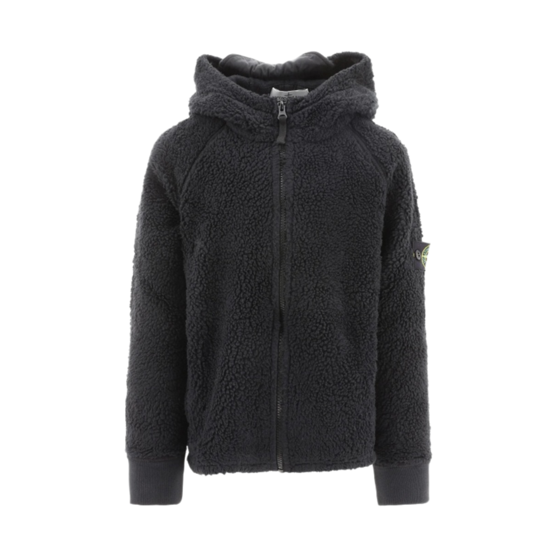 (키즈) 스톤 아일랜드 60343 테리 코튼 파일 가먼트 다이 후드 집업 블랙 - 22FW((Kids) Stone Island 60343 Terry Cotton Pile Garment Dyed Hooded Full Zip Sweatshirt Black - 22FW) - 1