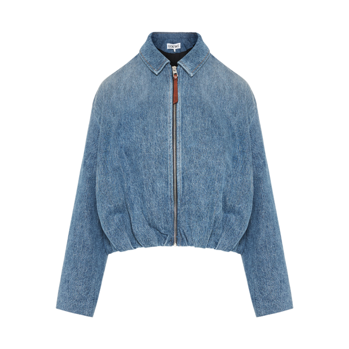 S540Y1CX05-5380 (W) Loewe Denim Draped Jacket Blue