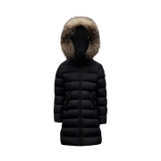(Kids) Moncler Abelle Long Down Jacket Black - 22FW