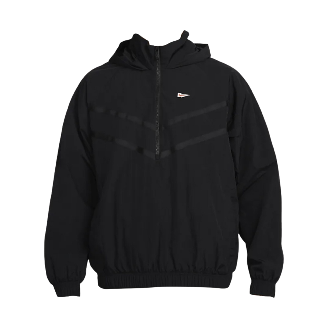 나이키 NSW 윈드러너 하프 집 라인드 후드 자켓 블랙 - 아시아(Nike NSW Windrunner Half Zip Lined Hooded Jacket Black - Asia)