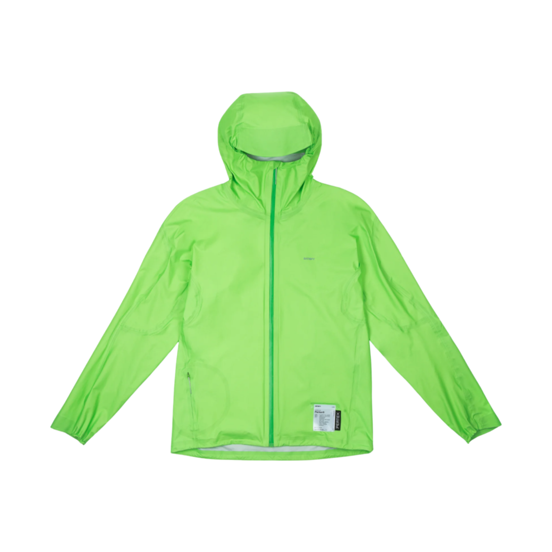 11009-NG-SA Satisfy Pertex 3L Fly Rain Jacket Neon Green