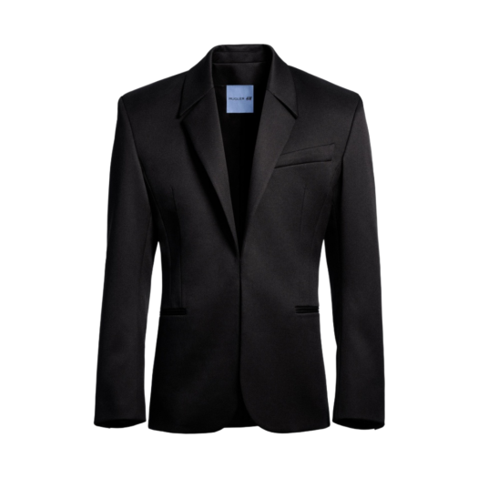 H&M x Mugler Defined Waist Wool Blazer Black