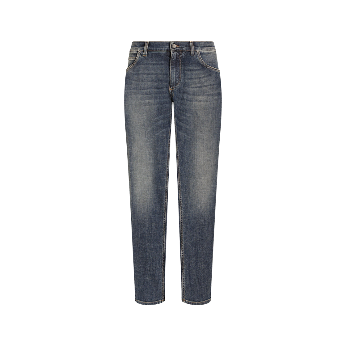 GYJCCDG8GW9S9001 Dolce & Gabbana Regular Fit Blue Wash Stretch Jeans Blue